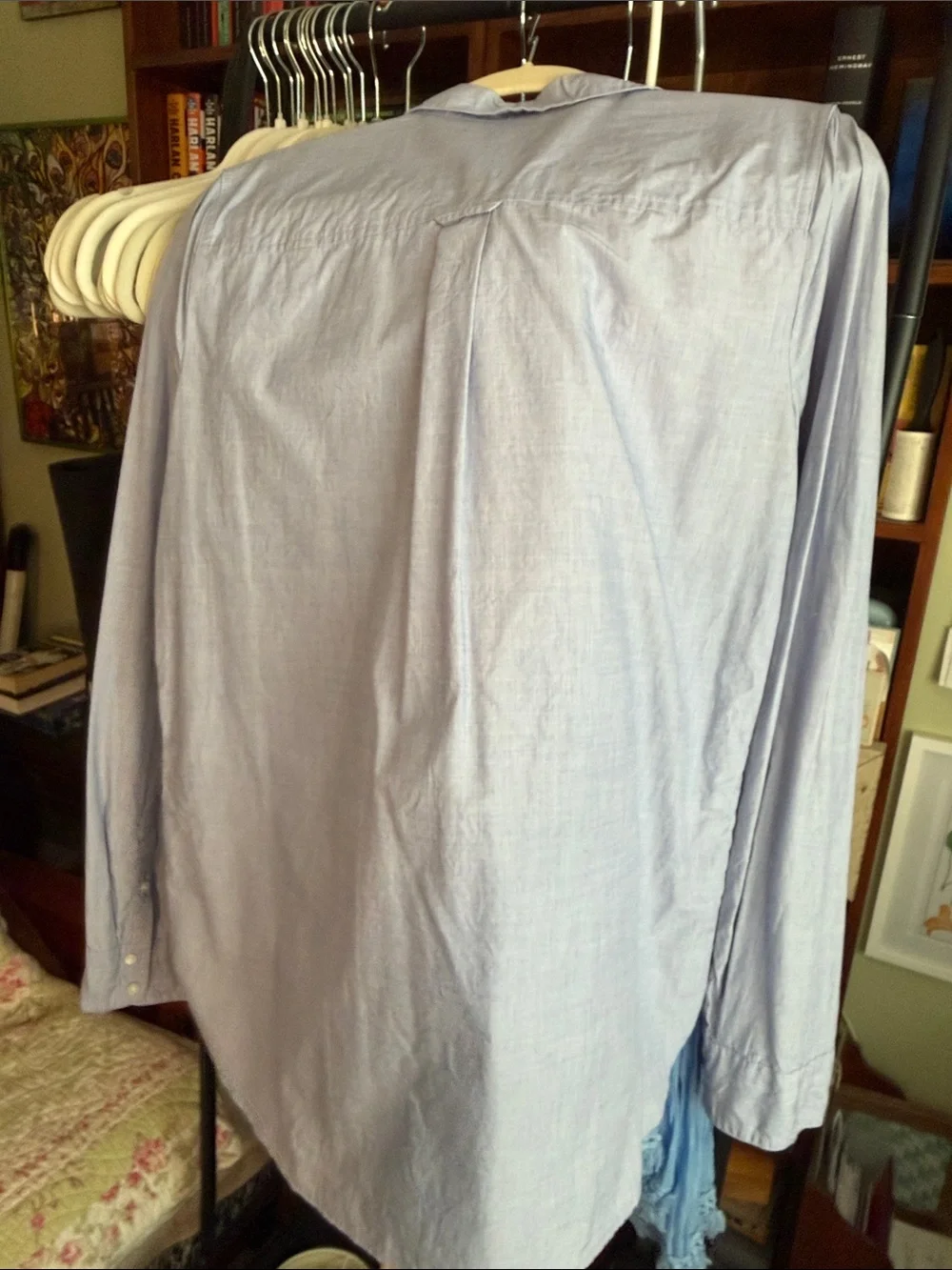 J. Crew Light Blue Women's-Style Button-Down Shirt